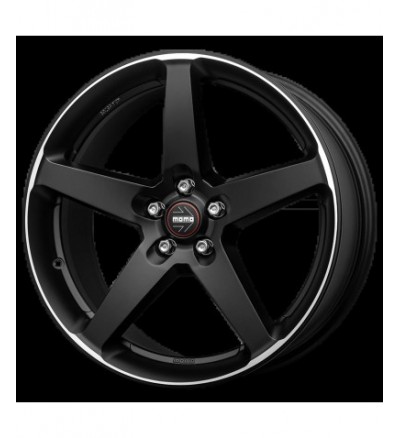 Janta Aliaj MOMO FIVE MATT BLACK POLISHED 8X17 5X108 ET 40 CB 72.3